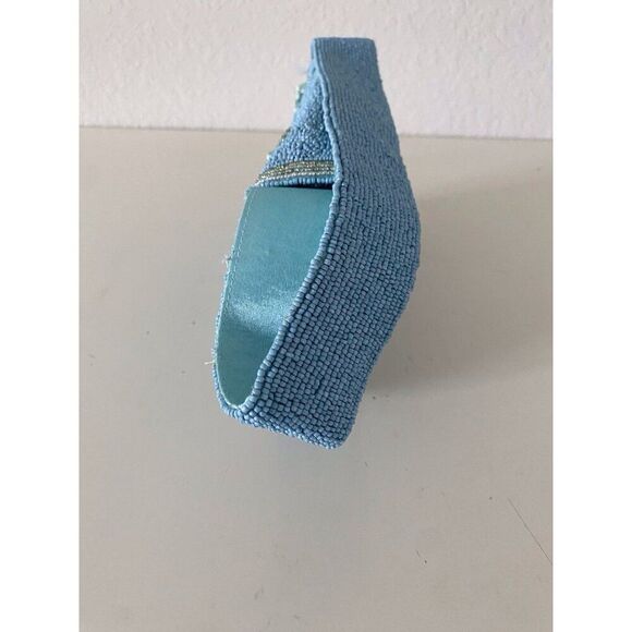 Handcrafted In India Sea Turtle Beaded Shoulder Bag Blue Green Aqua Viral NEW - Picture 10 of 16